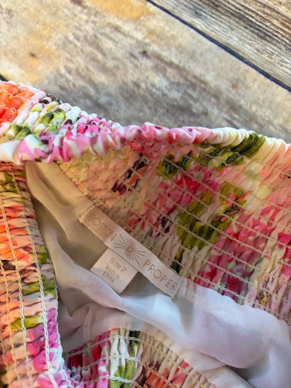 Boston Proper Floral Tiered Maxi Skirt in Pink & Green - Picture 4 of 7